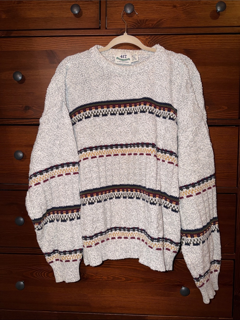Vintage Van Heusen Authentic Sportswear Chunky Cable Knit Sweater – XL